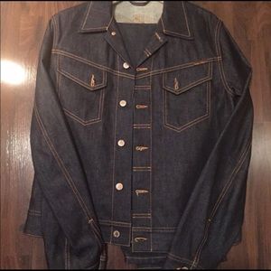 Nudies denim jeans jacket size Large.